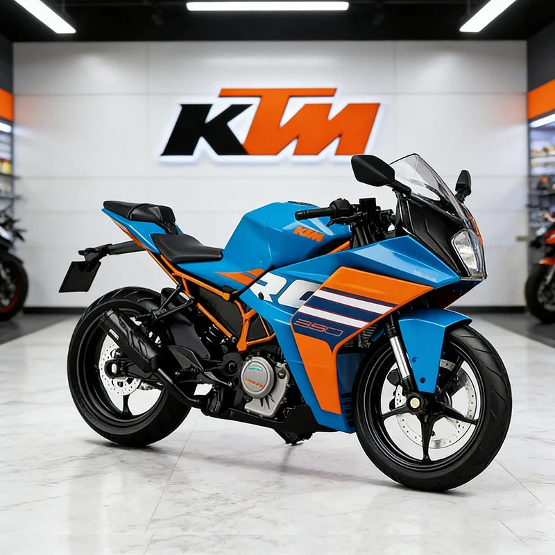 Diecast KTM RC 390 Racing Motorcycle Model 1 to 12 Scale