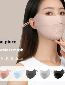 Breathable Sun Protection Face Mask For Men Women High Aesthetic Value Ice Silk Full Face Summer Sunshade Uv Protection