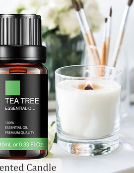 10ML Pure Tea Tree Essential Oil Diffuser Ylang Ylang Vanilla Lavender Lemongrass Citronella Geranium Lavender Rose Oil