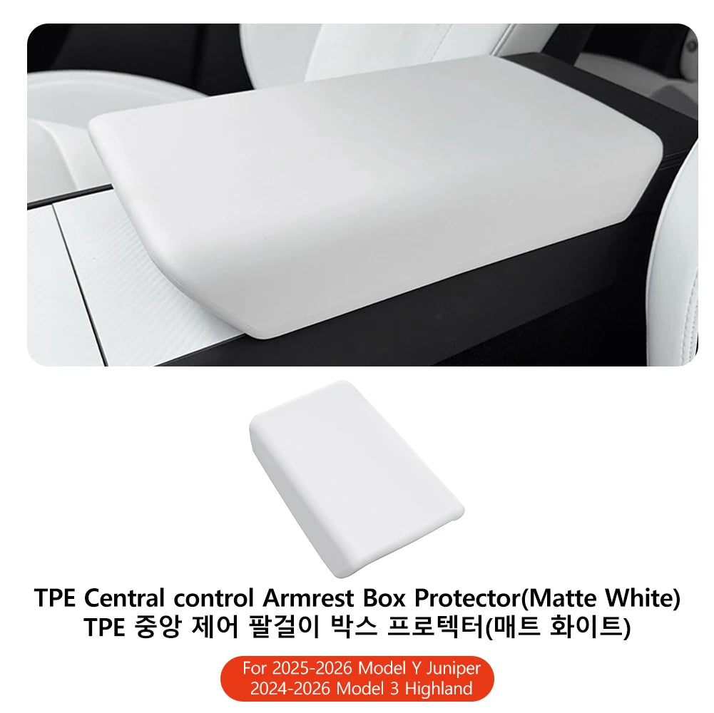 TPE Armrest Cover for Tesla Model Y Juniper Model YL and Model 3 Highland Center Console Protector