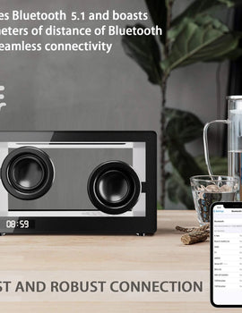 Transparent RGB Led Light Speakers Music Handsfree Portable Party Bass HIFI Wireless Bluetooth Speaker