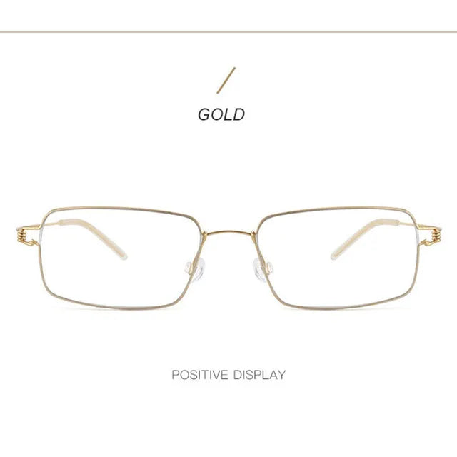 Lightweight Rectangle Reading Glasses with Alloy Frame for Men and Women