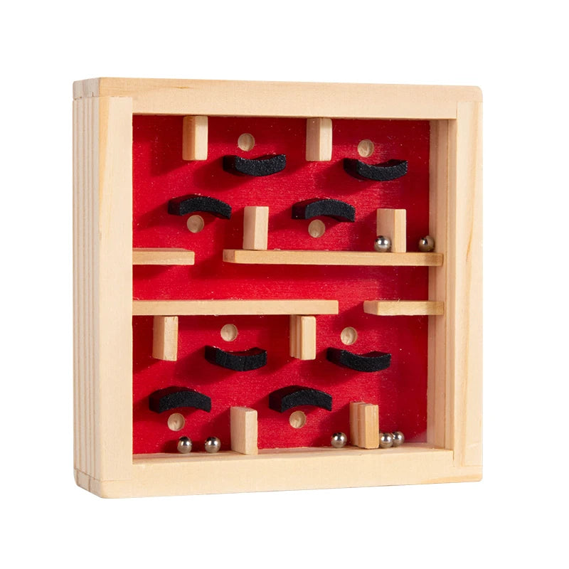 Wooden Balance Rolling Ball Maze Board Puzzle Game