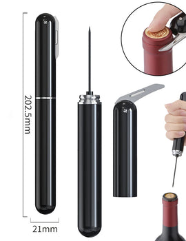 Stainless Steel Air Pressure Pump Wine Bottle Opener Pen Shape Fast Corkscrew Needle Kitchen Bar Party Tool Portable Wine Opener