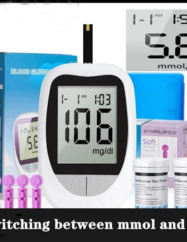 Blood Glucose Meter Glucometer Kit Code Free Diabetes Test 50/100pcs Strips With Lancets Medical Blood Sugar Mg/mmol