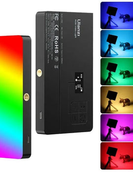 RGB LED Video Panel Light 7 inch Pocket Fill Light Dimmable 2500-9000K 4000mAh Photography for Live Streaming