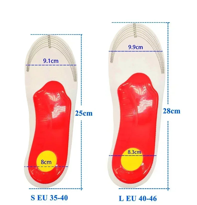 1Pairs Orthotic High Arch Support Insoles Pad 3D Arch Support Flat Feet for Women Men Orthopedic Foot Pain Damping Cushion