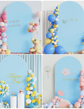 Arch Cover Backdrop Wedding Cover Birthday Party Decoration Background Shower Photograph Backdrop White Elastic Arch Cover