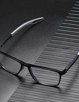Square Reading Eyeglasses Frame Men's Prescription Glasses Blue Light Blocking