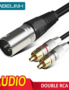 XLR to RCA Cable RCA Male to XLR 3 Pin Cannon Female Audio Video Cable for Amplifier Mixing Plug Cable 1m 1.5m 2m 3m 5m 8m