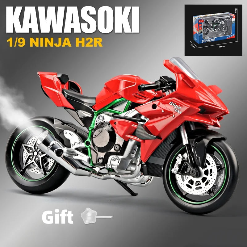 Diecast H2 H2R Sports Motorcycle Model 1 to 9 Scale