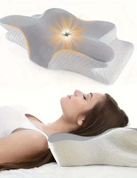 Memory Foam Pillows Butterfly Shaped Relaxing Cervical Slow Rebound Neck Pillow Pain Relief Sleeping Orthopedic Pillow Beding