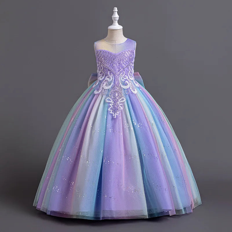 Girls Princess Ball Gown Fluffy Tulle Puffy Dress for Birthday Christmas Pageant Flower Girl Wedding Dress
