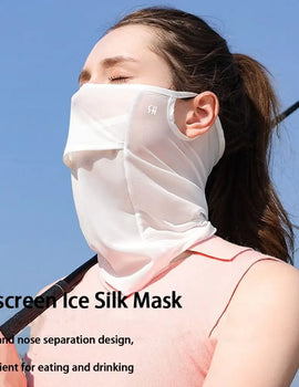 Windproof Hiking Outdoor Fishing For Women Golf Bib For Men Ice Silk Mask Neck Wrap Cover Sunscreen Face Scarf Face Cover