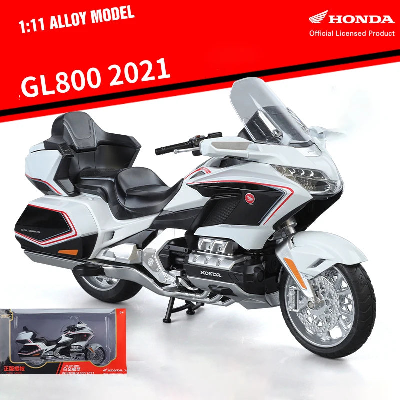 Diecast Honda Gold Wing GL1800 2021 Touring Motorcycle Model 1 to 11 Scale