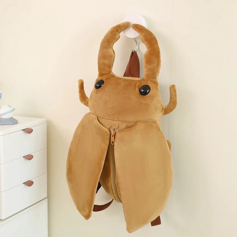 Creative Beetle Plush Backpack Soft Insect Stuffed Bag