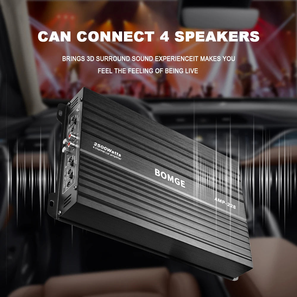 4 Channel 12V Universal Car Audio Amplifier Board 2500W for Subwoofer and Speakers