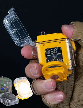 Anti-stress Windproof Waterproof Arc USB Fast Charging Lighter Endurance Outdoor Sports Exclusive LED Display Lighter