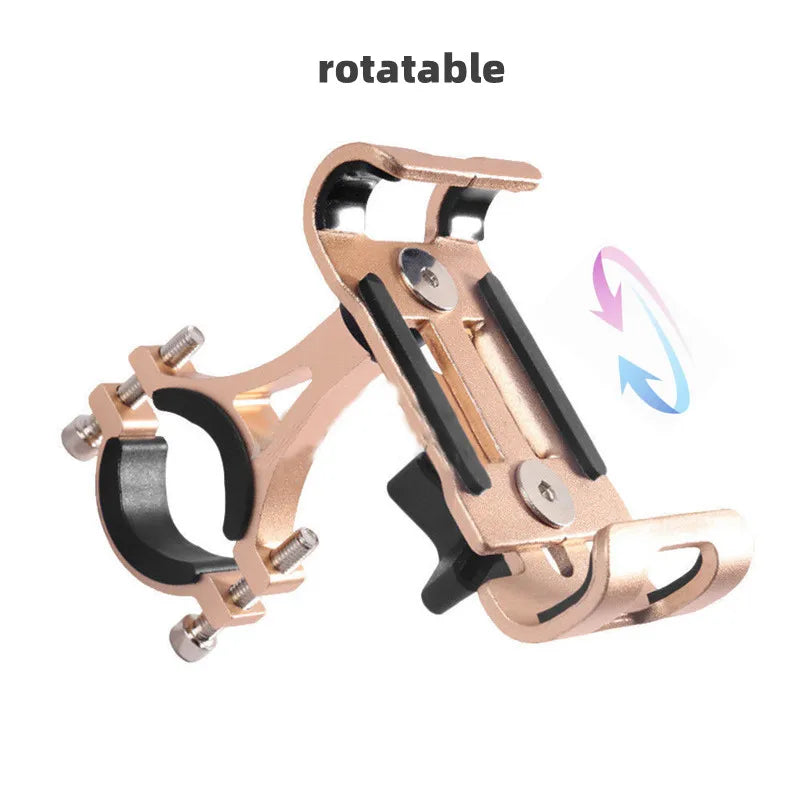 360° Rotate Metal Motorcycle Bike Phone Holder Anti-slip Bracket GPS Navigation Clip Universal Bicycle Stand for All Smartphones