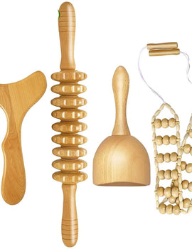 Wood Therapy Massage Tools Lymphatic Drainage Massager Body Sculpting Tools for Maderoterapia Colombiana,Anti-Cellulite