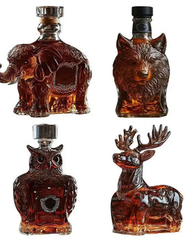 Whiskey Glass Decanter Animal Statue Whiskey Decanter Wine Bottle Liquor Bottle Home Decorations Wine Container for Alcohol