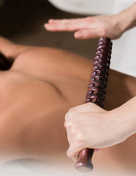 Manual Massager Wooden Handheld Roller Trigger Point Massager Stick for Fascia,Cellulite,Muscle & Abdomen,Body Therapy Massager