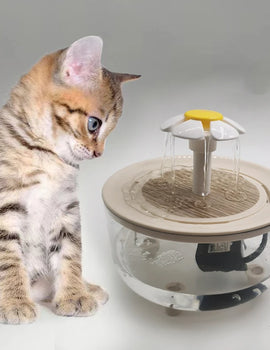 Transparent Pet Water Fountain Automatic Circulation Cat Water Drinking Dispenser USB Rechargeable Cat Water Fountain for Cats