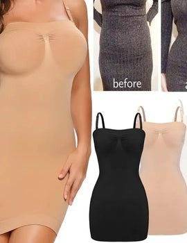 Strapless Shapewear Slip for Women Seamless Underdress Tummy Control Full Slips Corset Butt Lifter