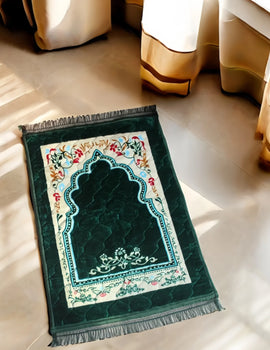 Muslim Prayer Rug Soft 80*120cm Large Prayer Mat Islam Padded Islamic Prayer Mat Thick for Men and Women