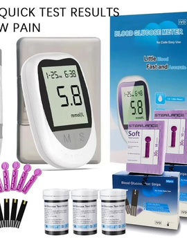 Blood Glucose Meter 50/100pcs Strips Glucometer Kit Code Free Diabetes Test With Lancets Medical Blood Sugar Mg/mmol