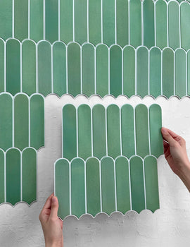 1/10pcs 3D Peel and Stick Green Tile 3D Tile Sticker Bathroom Wall Tile Kitchen Tile Backsplash Self Adhesive Wall Panel 30x30cm