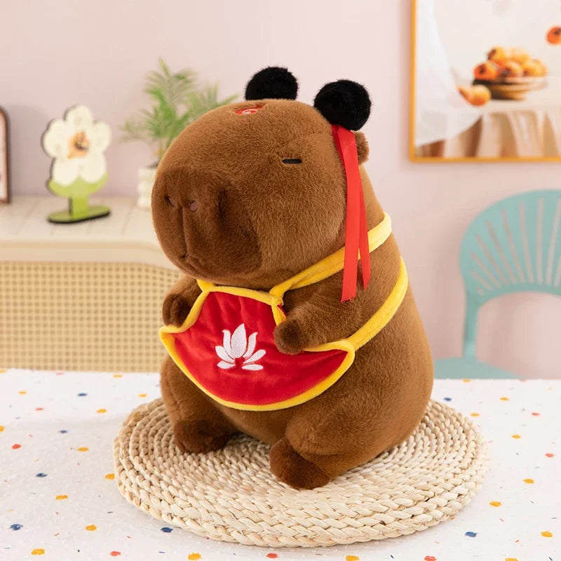 Hot 50cm Nezha Capybara Plush Toys Kawaii Cute Capybara Soft Stuffed Animal Anime Soft Pillow Toy Room Decor Kids Birthday Gift