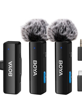 A Wireless Lavalier Microphone for iPhone 15/16 Series OPPO Samsung Xiaomi Go Pro SONY DSLR Cameras Vlog Recording