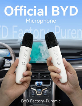 BYD & DENZA Official factory Car Microphone With Receiver, Karaoke Microphone for BYD all Models + Denza J5 J7, Original sale.