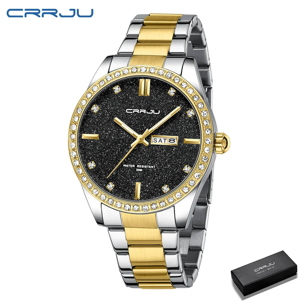 Fashion Business Men Watches Stainless Steel Quartz Wrsitwatches Auto Date Clock with Luminous Hands Relogio Masculino