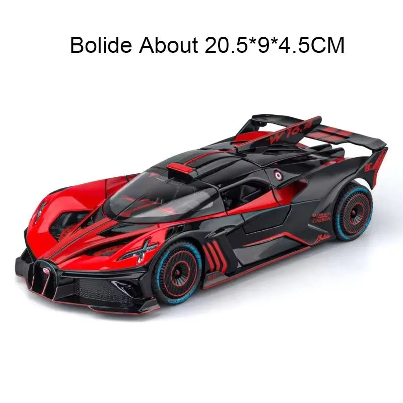 1:24 Bolide Revuelto Alloy Model Diecast Car Toys Doors Opened Sound Light Pull Back Miniature Vehice Boy Adult Birthday Present