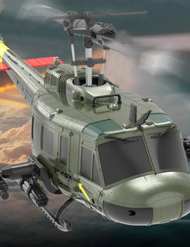 Uh-1 Huey Simulation 3d Six Way Aileron Free Reverse Flying Stunt Helicopter Electric Remote-Controlled Aircraft Model Toy