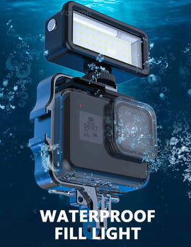 Waterproof Led Video Diving Light for DJI Osmo Action3 Gopro Hero 11 10 9 8 SJCAM Underwater Lamp Photography Light Lamp