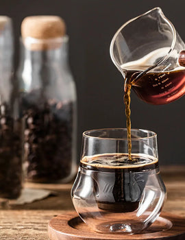 120/130ml Double-layer Glass Cup Hanging Ear Espresso Coffee Cup Anti-scalding Milk Party Brandy Wine Teacup Clear Mug