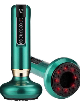 Electric Cupping Massager Vacuum Suction Cup GuaSha Anti Cellulite Beauty Health Scraping Infrared Heat Slimming Massage