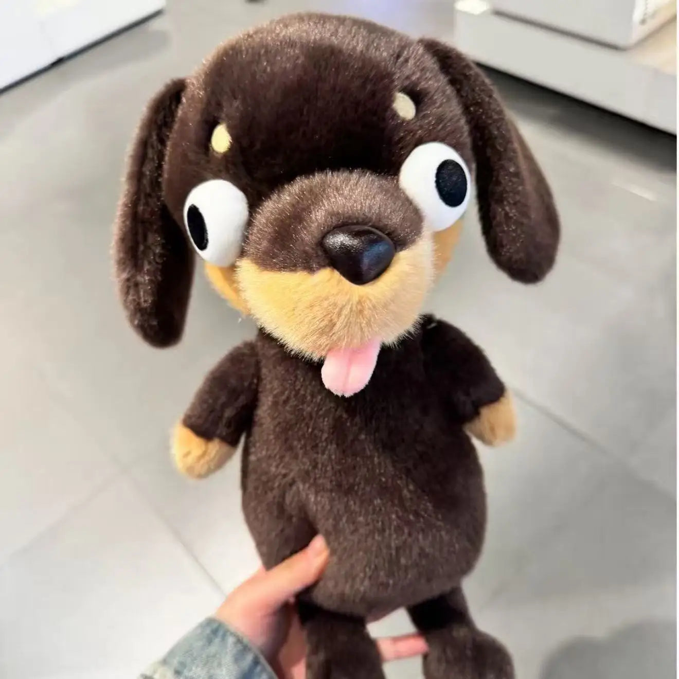 Kawaii Dachshund Stuffed Doll Plush Toy Cartoon Cuddly Animal for Kids Birthday Gift Girls Anime Themed Soft Toy International