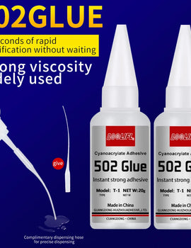 1-5pcs 502 Super Glue Instant Quick-drying Cyanoacrylate Adhesive Leather Rubber Wood Metal Strong Bond Liquid Glue Tool