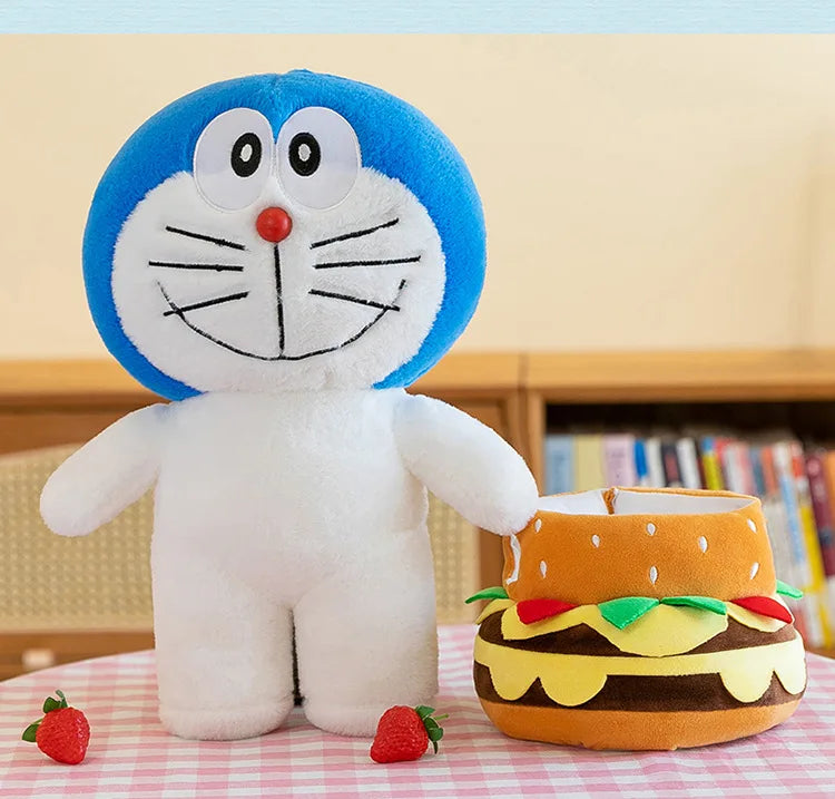 Large Blue Robot Cat Plush Stuffed Doll Toy