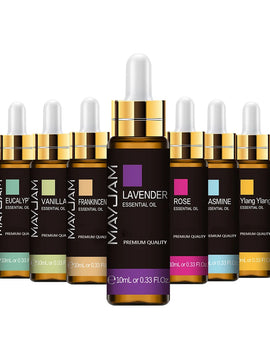 10ML Lavender Eucalyptus Pure Essential Oils Rose Lemon Jasmine Vanilla Mint Sandalwood Bergamot Tea Tree Diffuser Aroma Oil