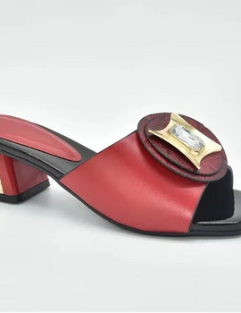 African Shoe Decorated with Rhinestone Luxury 2025 Rhinestone Wedding Party Shoes Nigerian Women Sandals High Quality