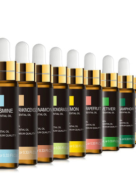 10ML Basil Camphor Pure Essential Oil Body Massage Pepper Fennel Cajeput Sage Ginger Myrrh Pine Needles Thyme Vetiver Aroma Oil