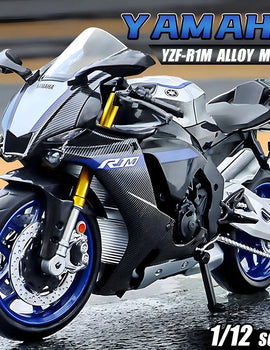 1/12 Scale Yamaha YZF-R1M Motorcycle Model Toy Alloy Diecast Simulation Models Motor Cycle Collection Decoration Boys Toys Gifts