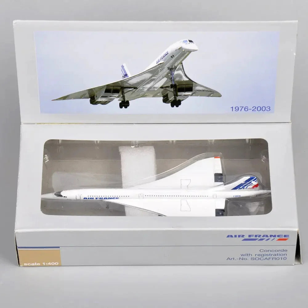 1:400 France 1976–2003 White Diecast Aircraft Model