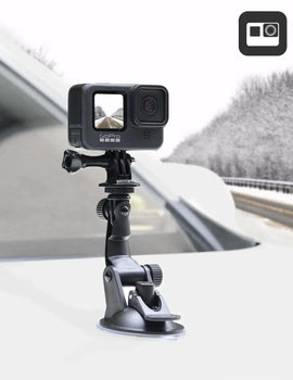 for Gopro Hero 11 10 9 Car Glass Suction Cup Holder with Adapter Screw for Smartphones for Insta360 X3 One X2 Accessories