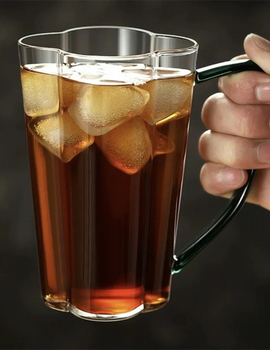 450ML High Borosilicate Glass Tea Cup Coffee Mugs with Handle Breakfast Milk Cup Glass Mugs Brewing Green Tea Tea Set Teaware